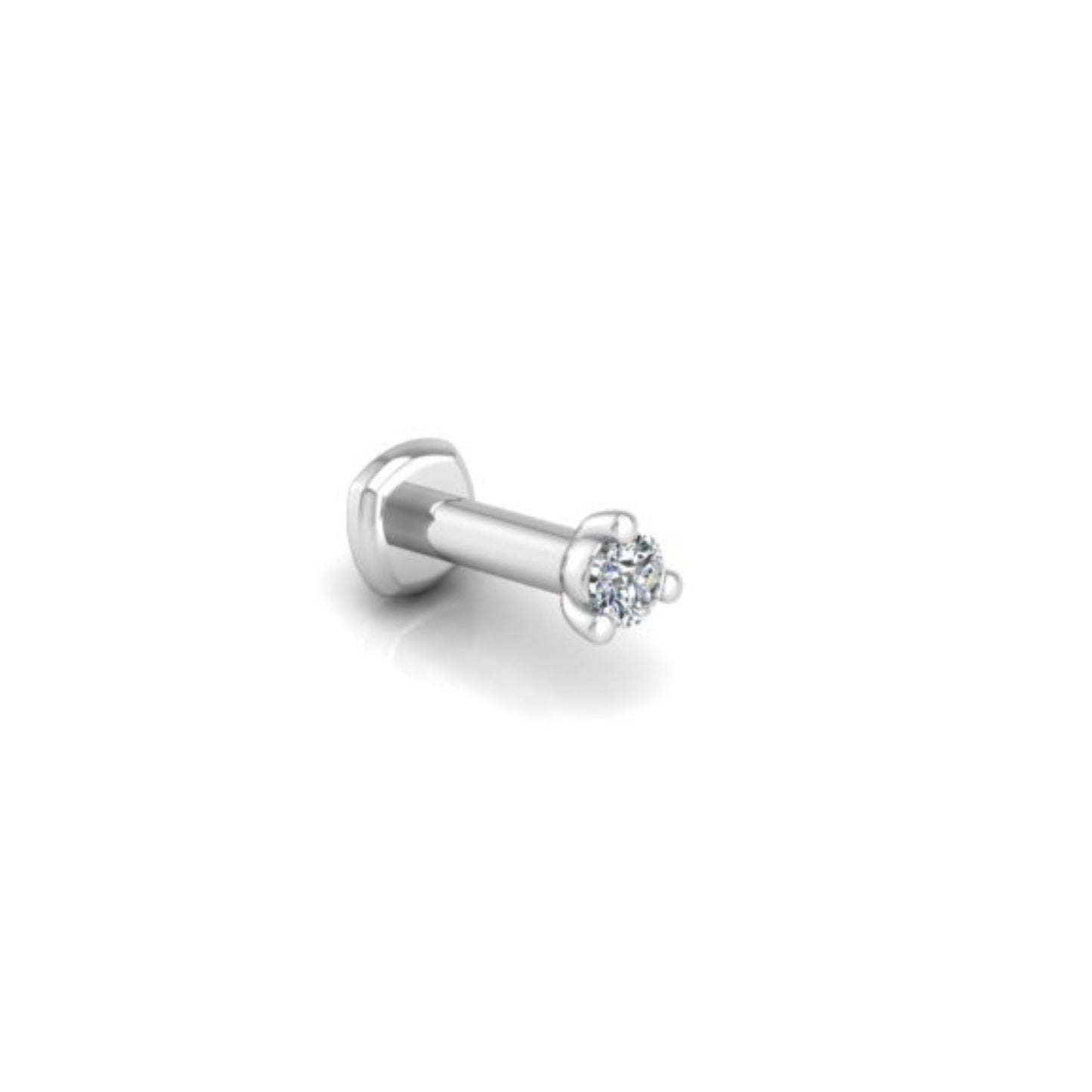 You're-a-Stud Flat Back Stud in 14K White Gold