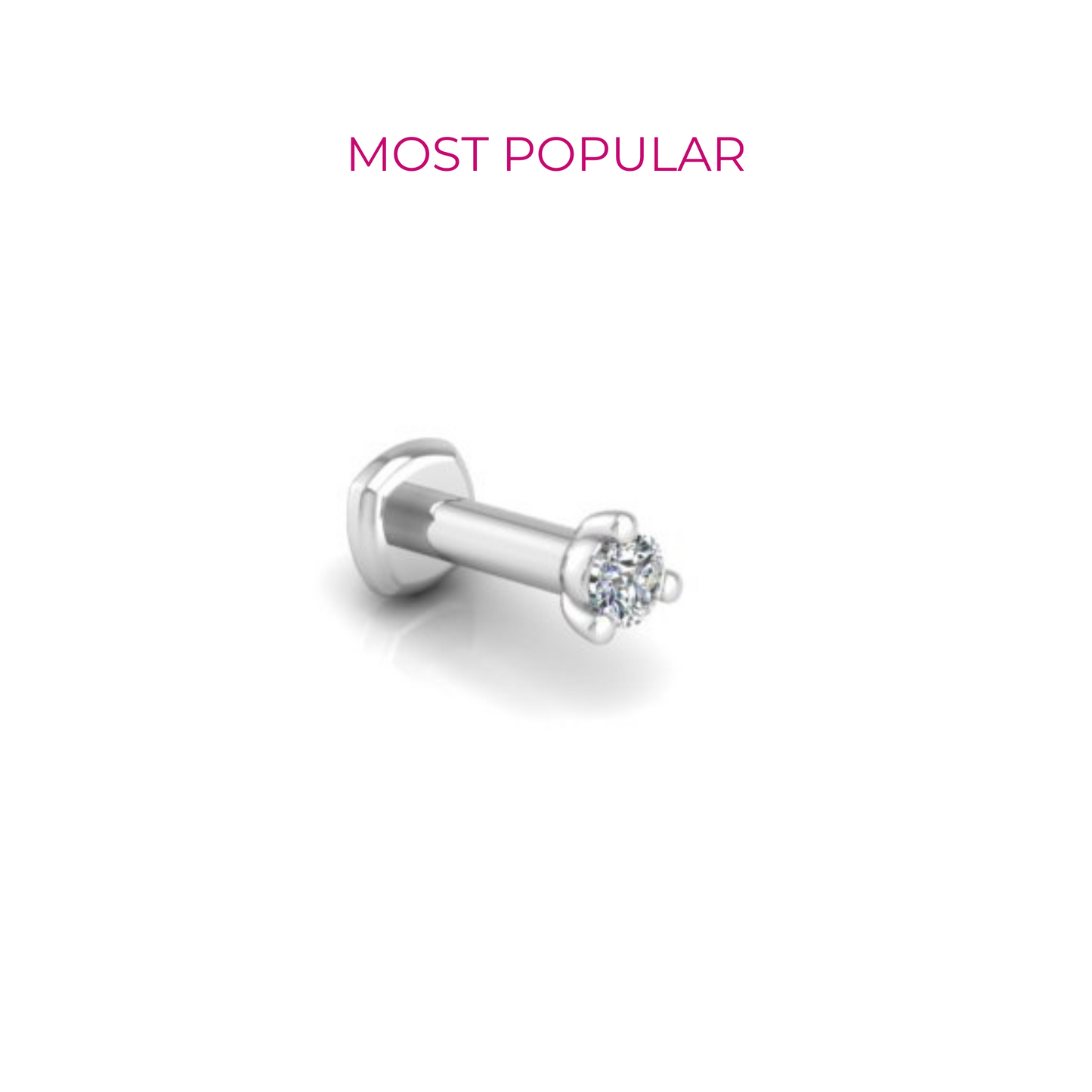 You're-a-Stud Flat Back Stud in 14K White Gold