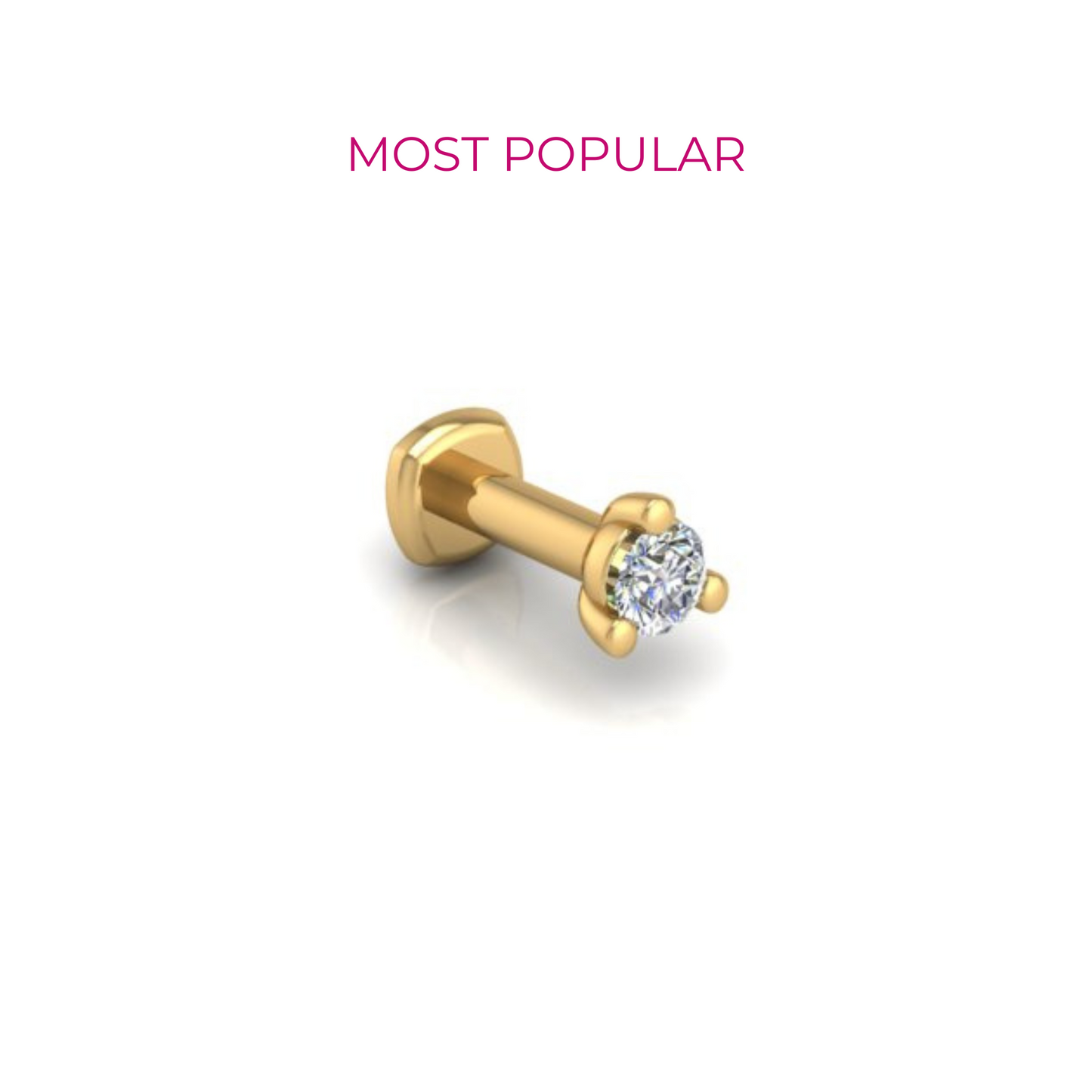 You're-a-Stud Flat Back Stud in 14K Yellow Gold