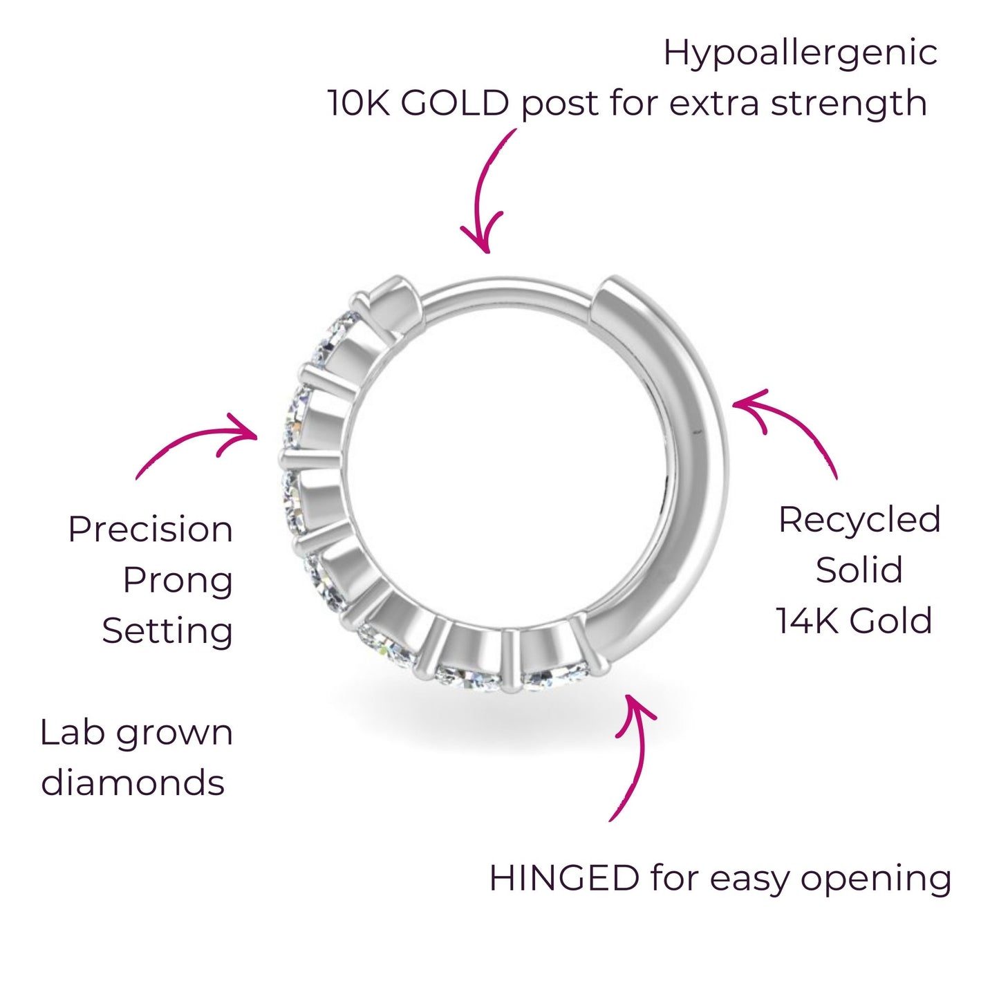 The Big-O Diamond Single Hoop
