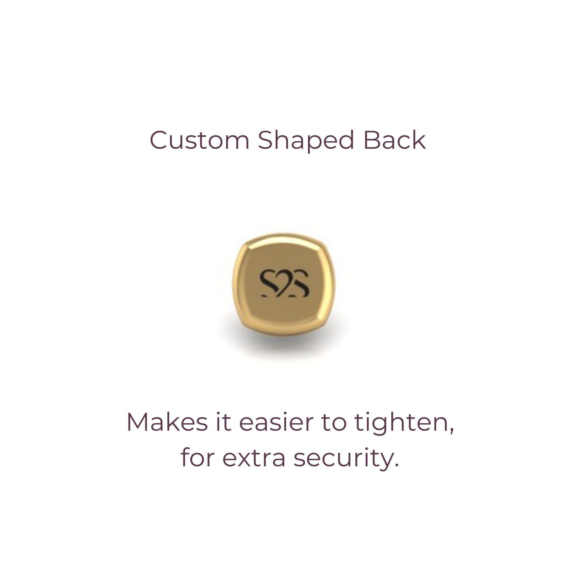 Center - of - Attention Flat Back Stud in 14K Yellow Gold - Seed2Stone.com