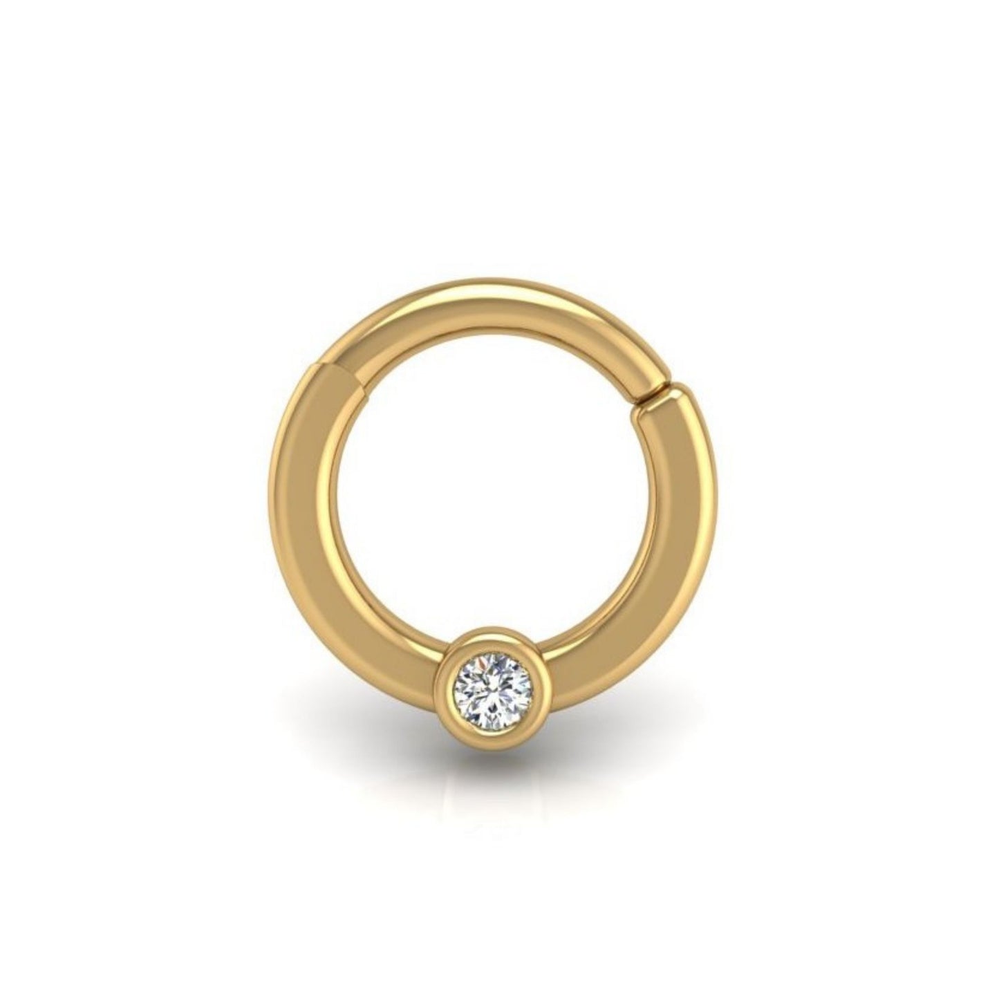 Cyclops Diamond Flat Hoop