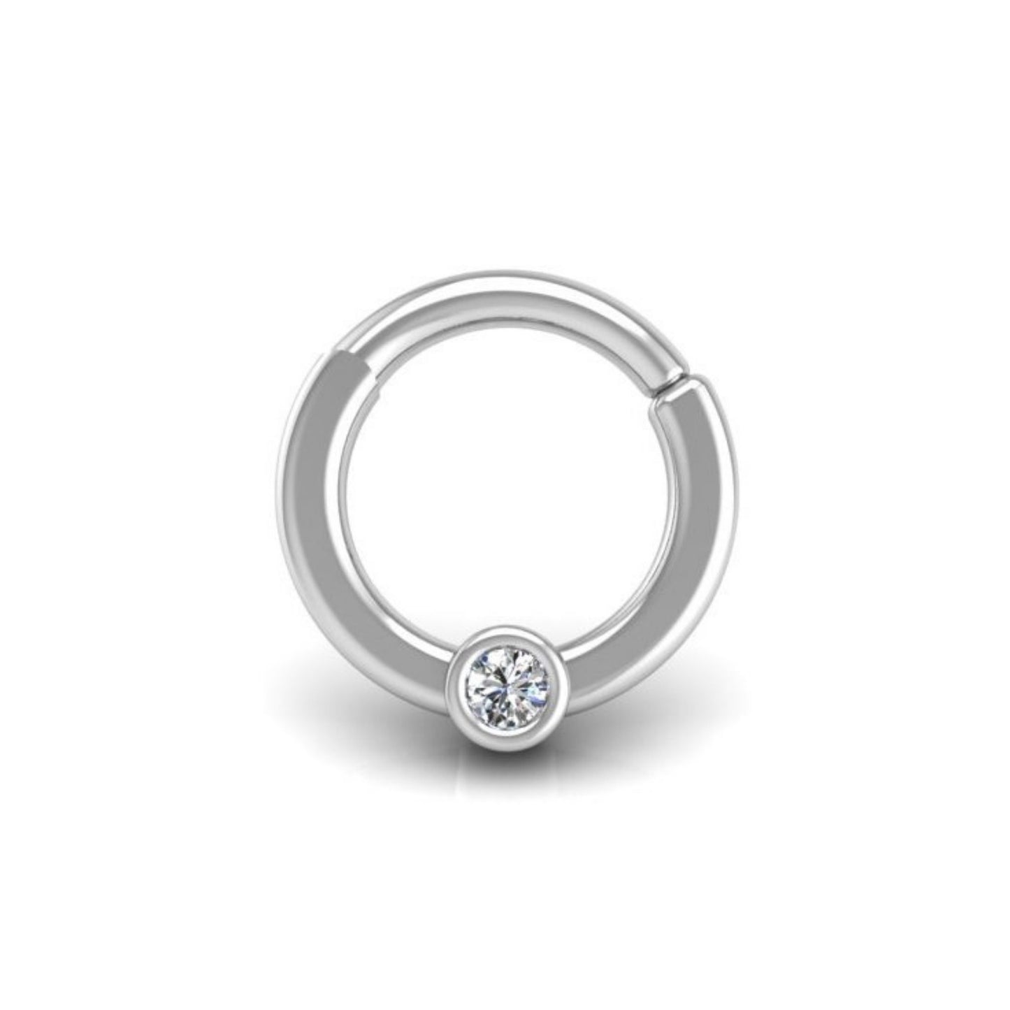 Cyclops Diamond Flat Hoop