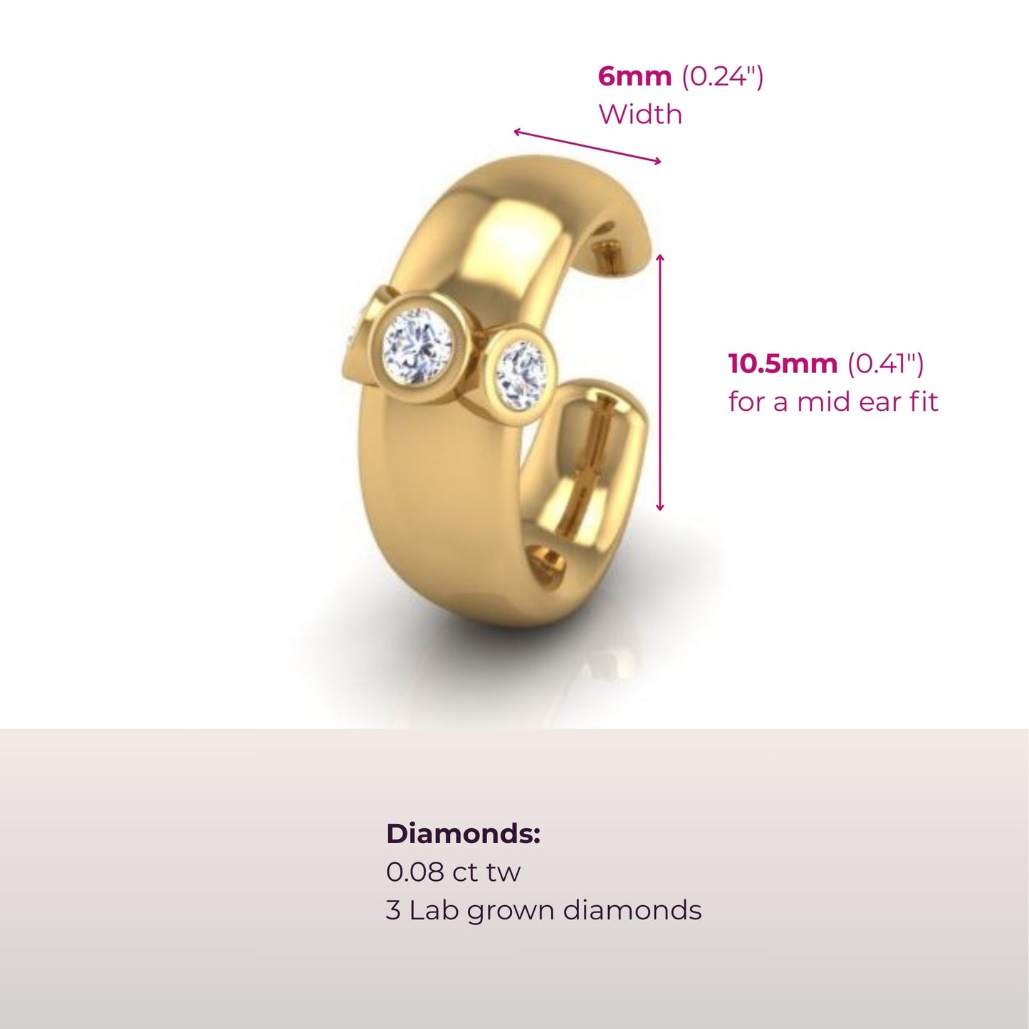 180 Diamond Ear Cuff