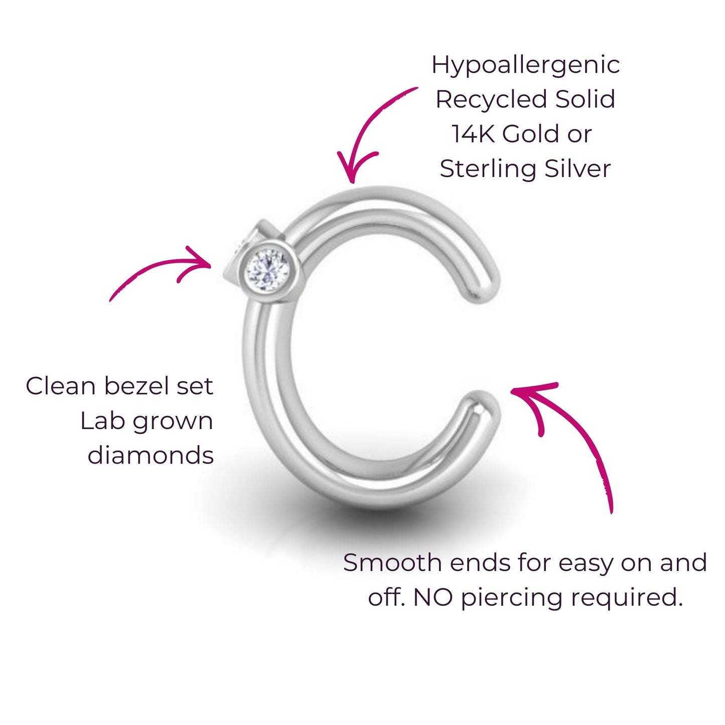 180 Diamond Ear Cuff