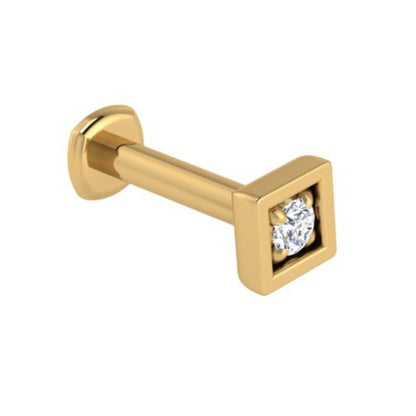 Edgy Diamond Flat Back Stud