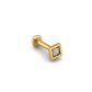 Edgy Flat Back Stud in 14K Yellow Gold - Seed2Stone.com