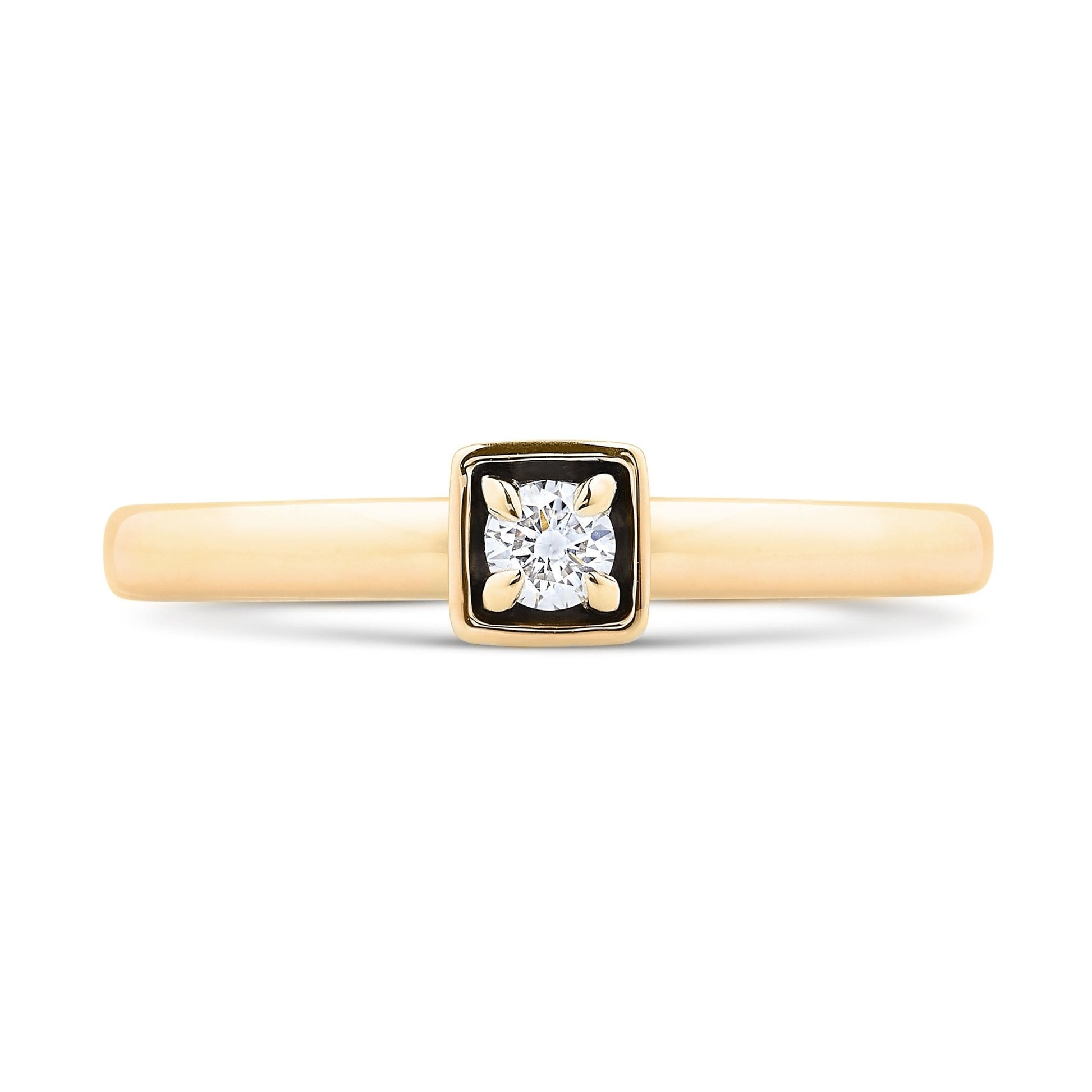 Edgy Stacking Ring in 14K Gold - Seed2Stone.com