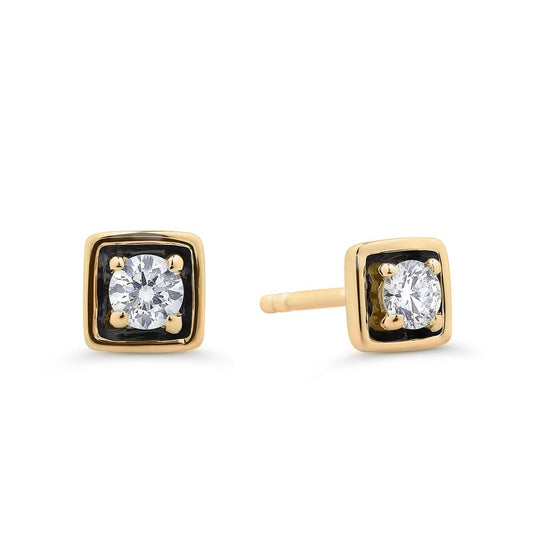 Edgy Studs in 14K Gold - Seed2Stone.com