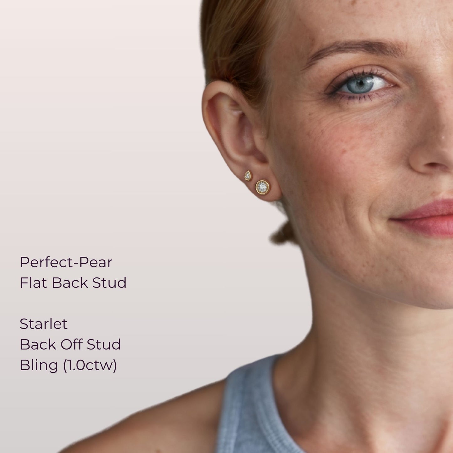 Edgy Diamond Flat Back Stud