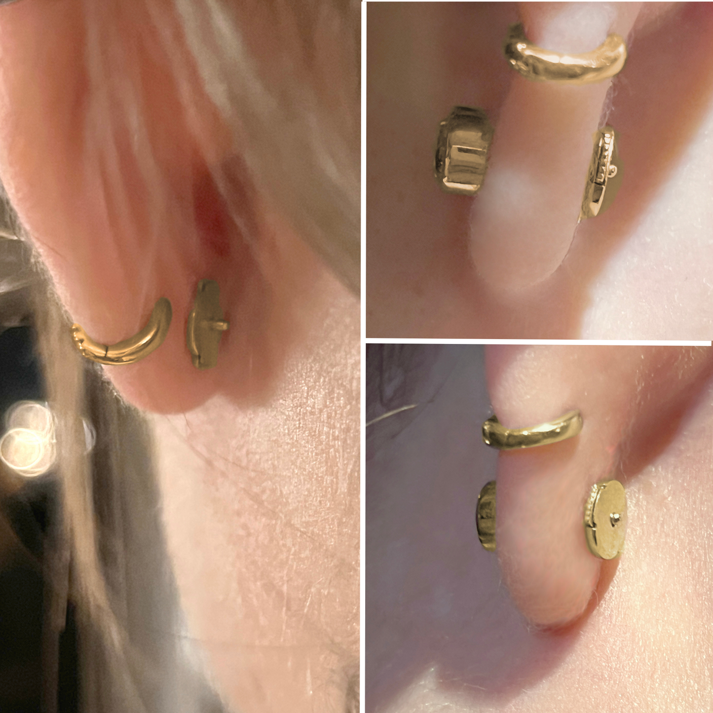 Edgy Back-Off Stud in 14K Yellow Gold