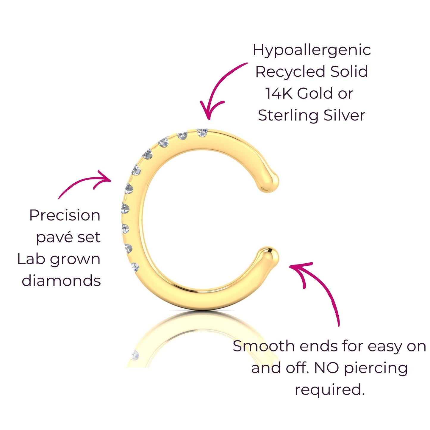 Pavé-All-Day Diamond Ear Cuff