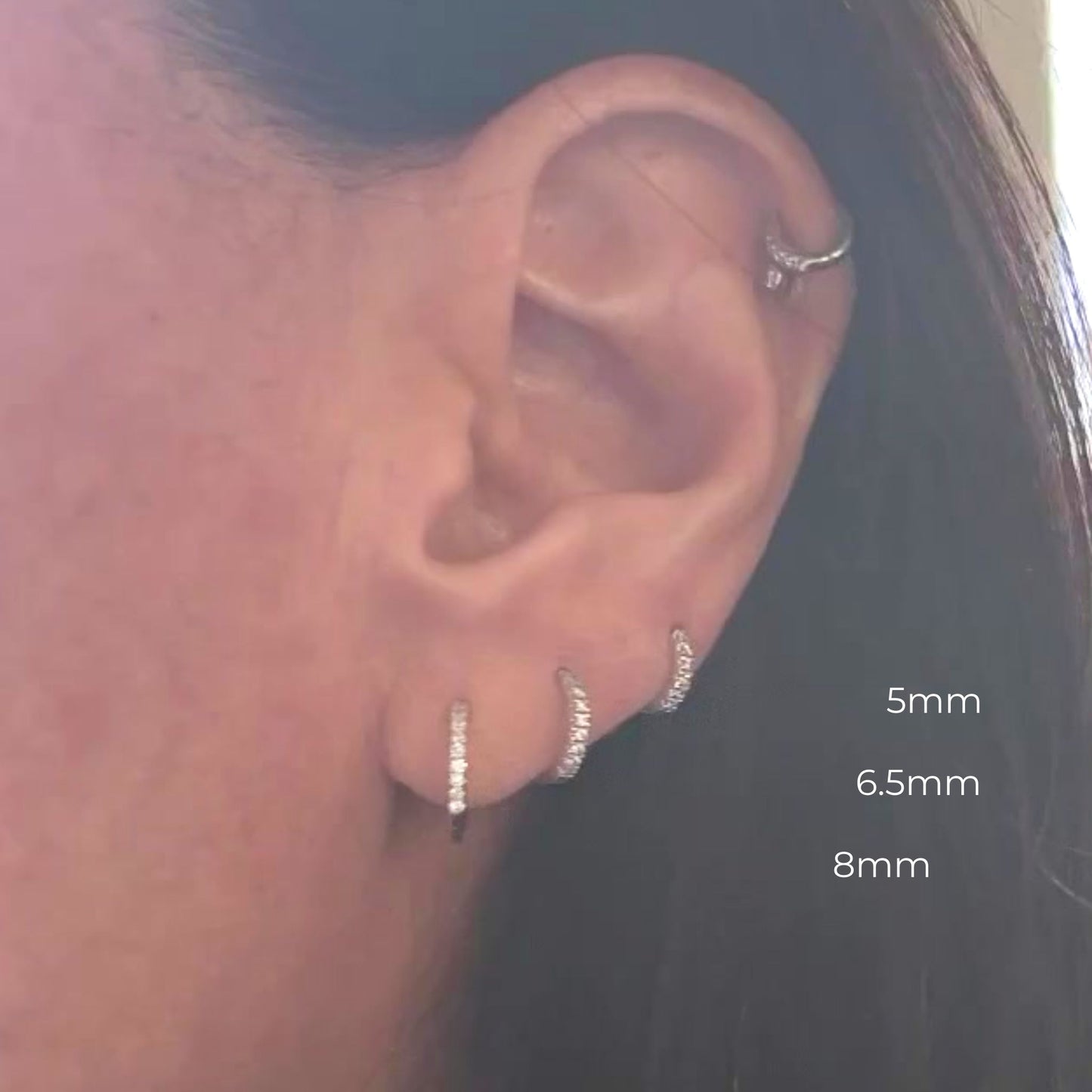 Pavé-All-Day Diamond Single Hoop