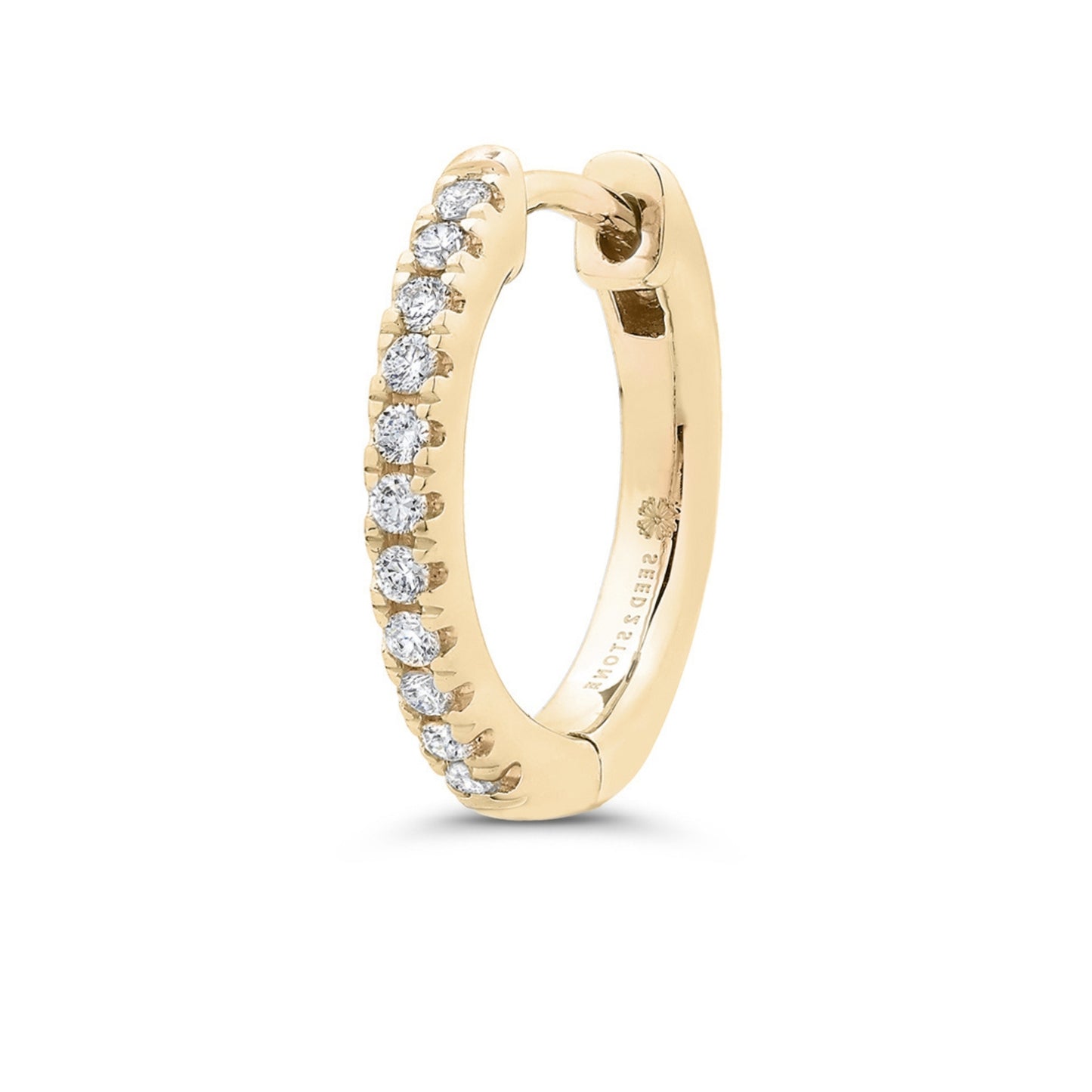Pavé-All-Day Diamond Single Hoop