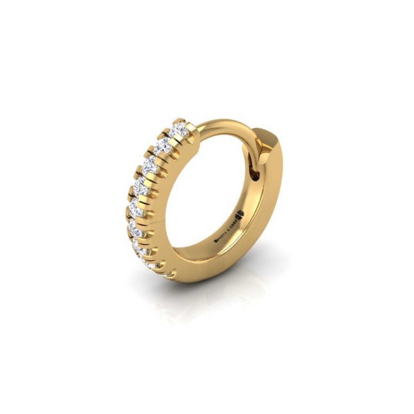 Pavé-All-Day Diamond Single Hoop