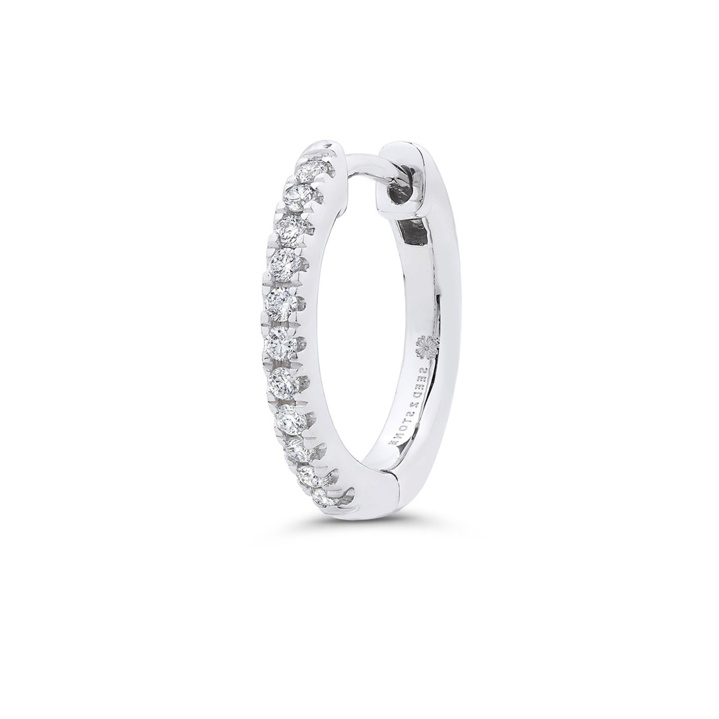 Pavé-All-Day Diamond Single Hoop