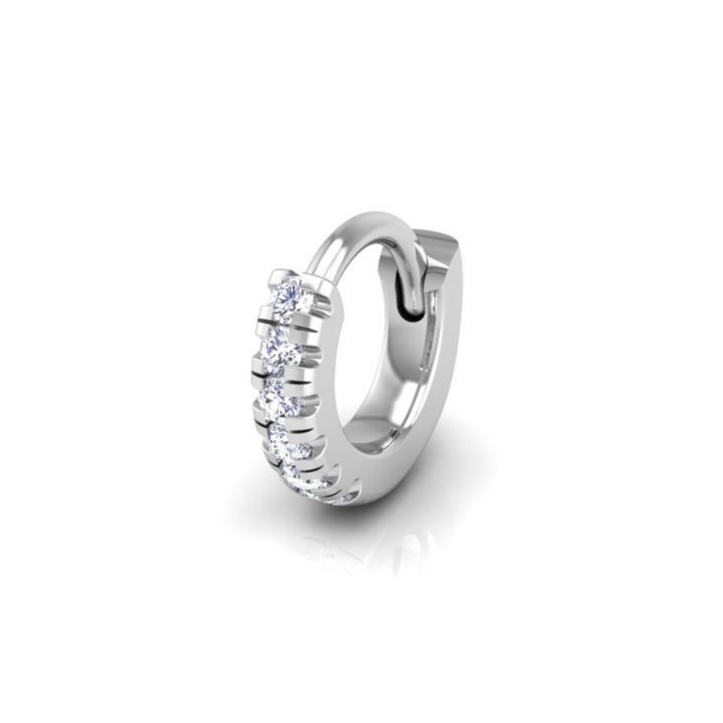 Pavé-All-Day Diamond Single Hoop