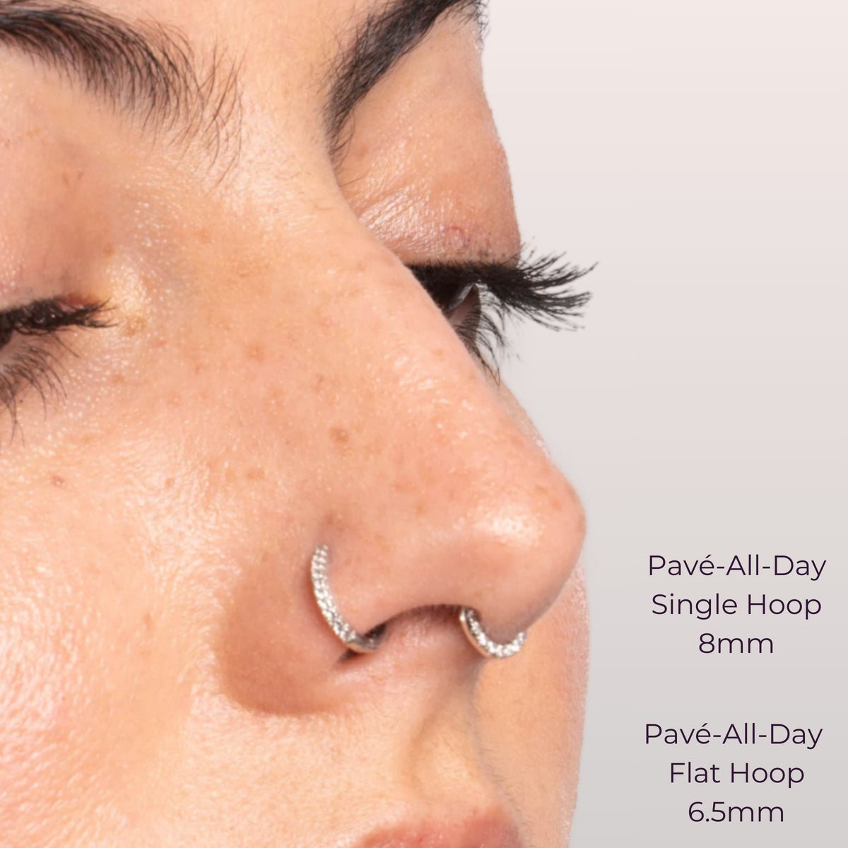 Pavé-All-Day Diamond Single Hoop