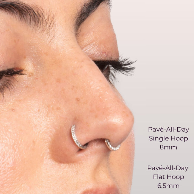 Pavé-All-Day Diamond Single Hoop