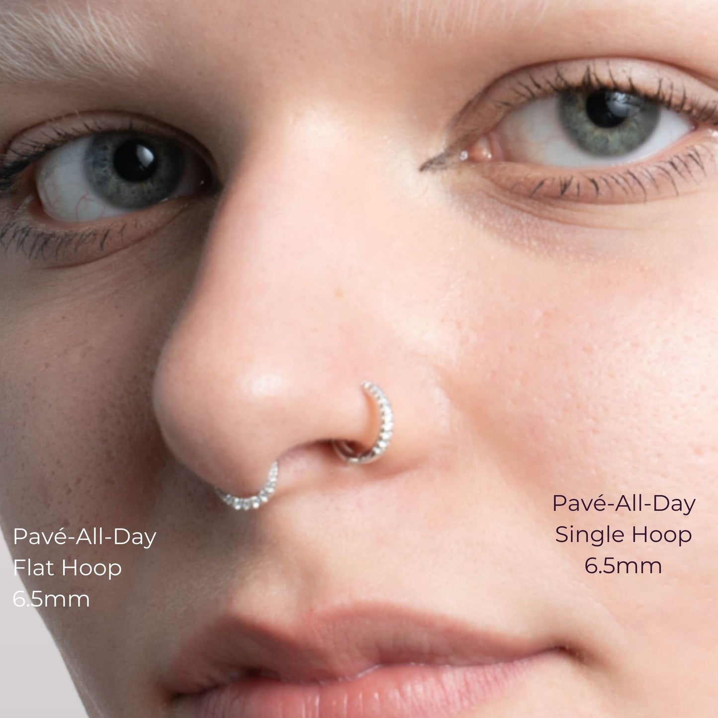 Pavé-All-Day Diamond Single Hoop