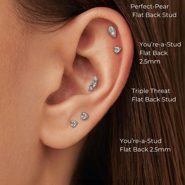 Perfect-Pear Diamond Flat Back Stud