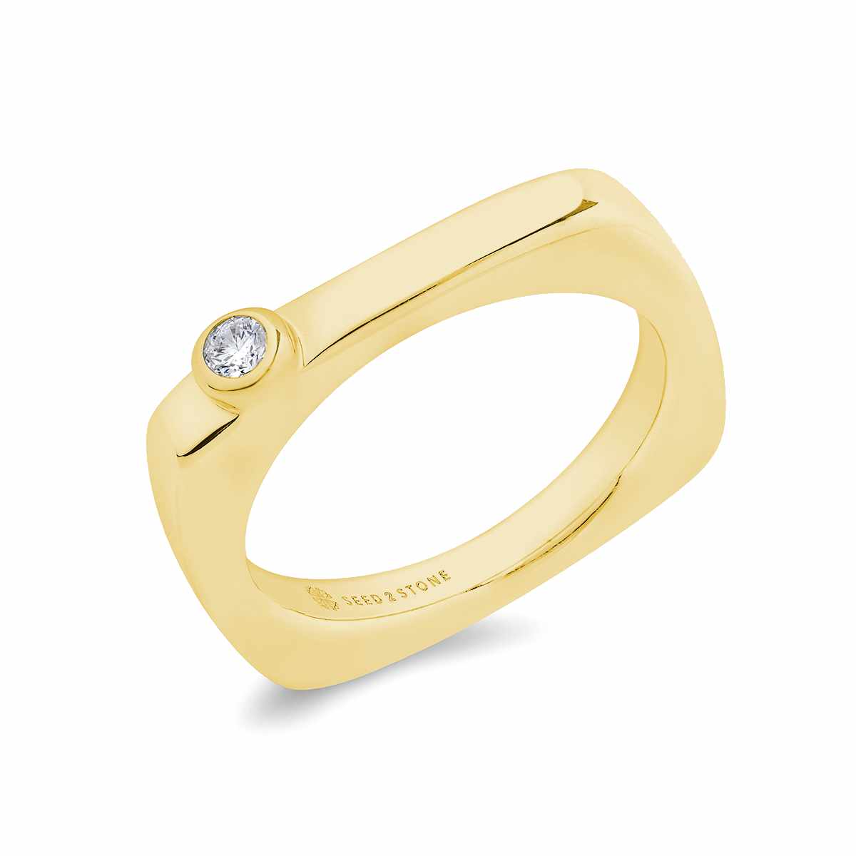 Sidekick Stacking Ring in 14K Gold