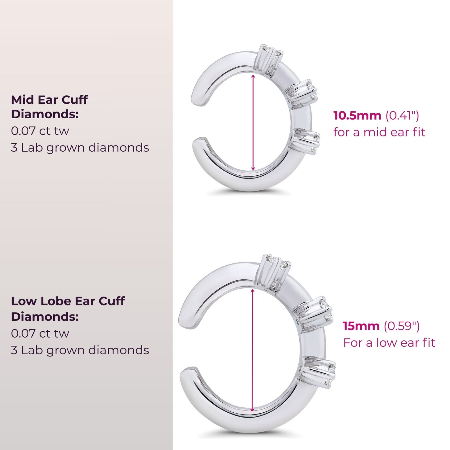 Triple-Threat Diamond Ear Cuff