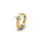 Twin Diamond Single Hoop