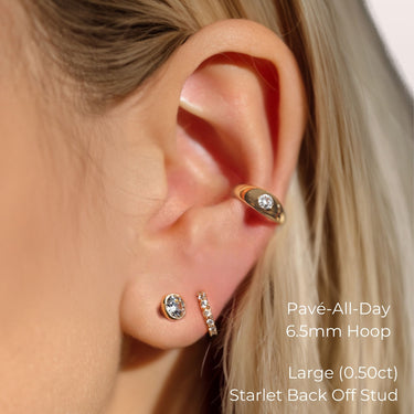 Wide Cyclops Diamond Ear Cuff