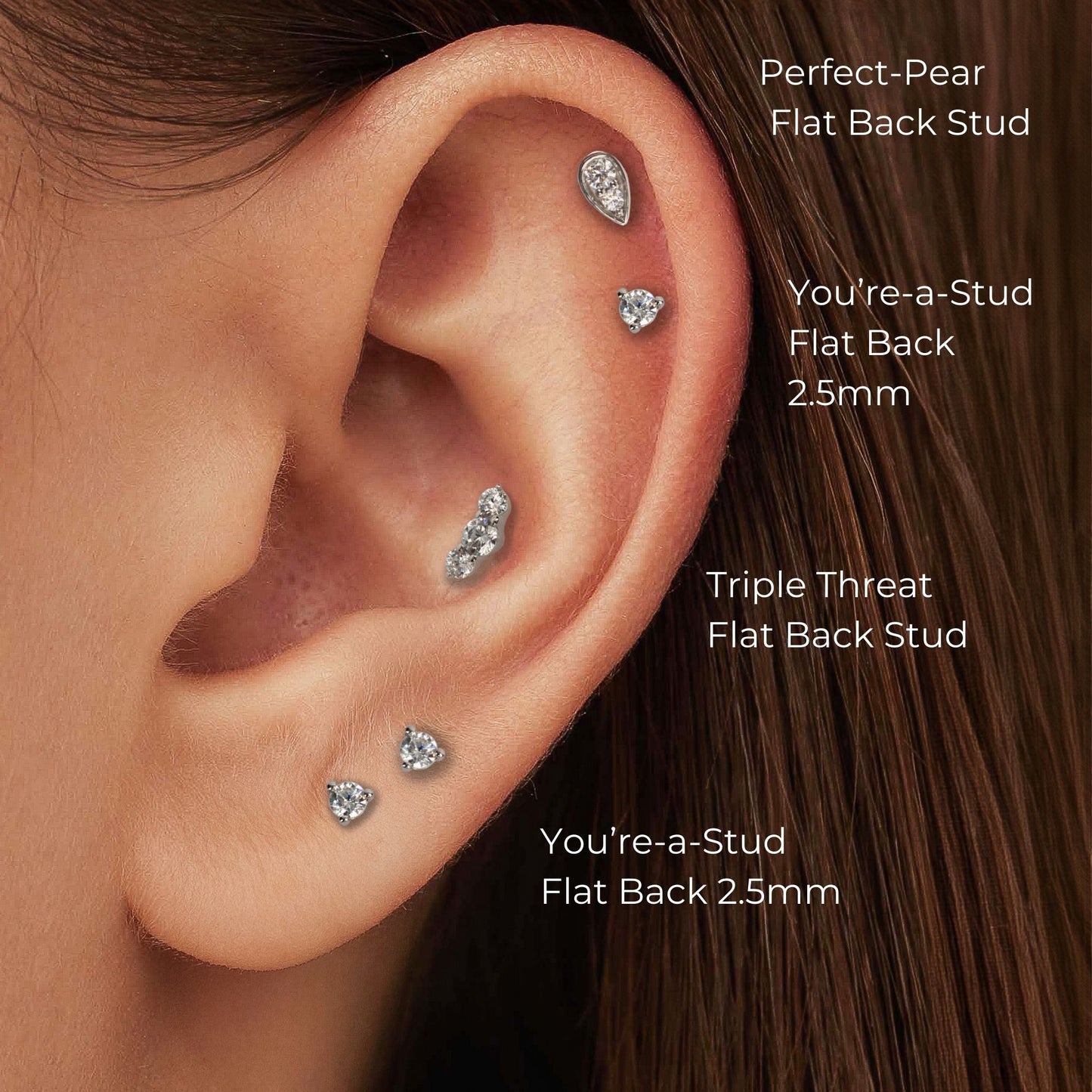 You're-a-Stud Diamond Flat Back Stud