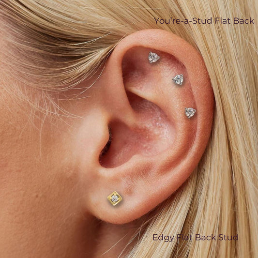 You're-a-Stud Diamond Flat Back Stud