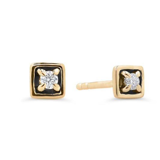 Edgy Studs in 14K Gold