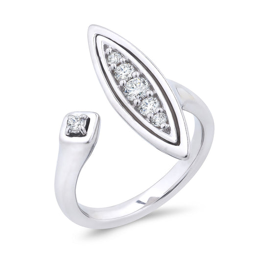 Deco Horseshoe Diamond Ring