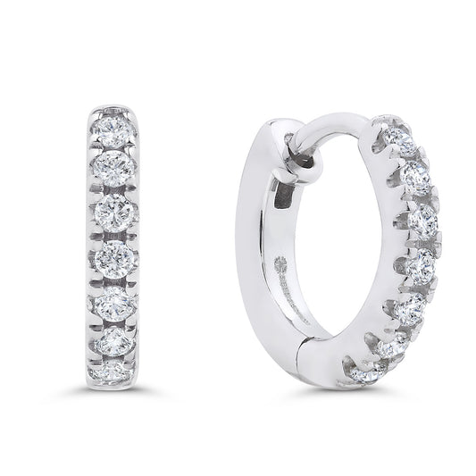 Pave-All-Day Diamond Hoops