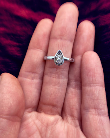 Perfect-Pear Diamond Stacking Ring